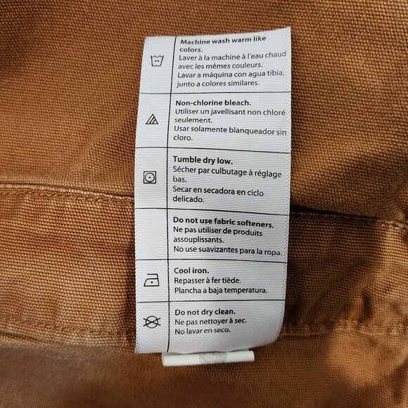 Carhartt Rugged Flex Relaxed Fit Canvas Brown Overall Shortall 2XL Hard Work - Picture 15 of 15